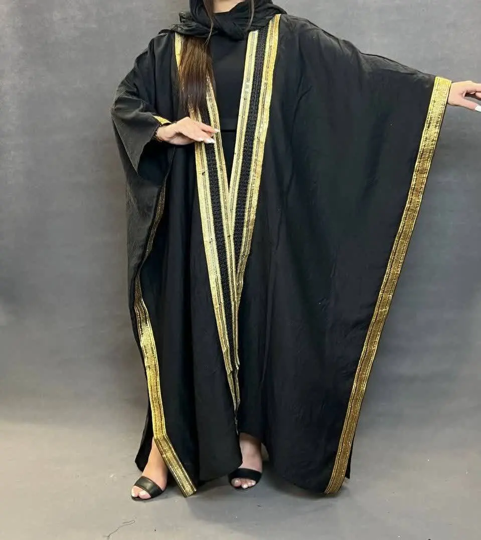 🖋نام: مانتو عبایی اماراتی نوار پهن
