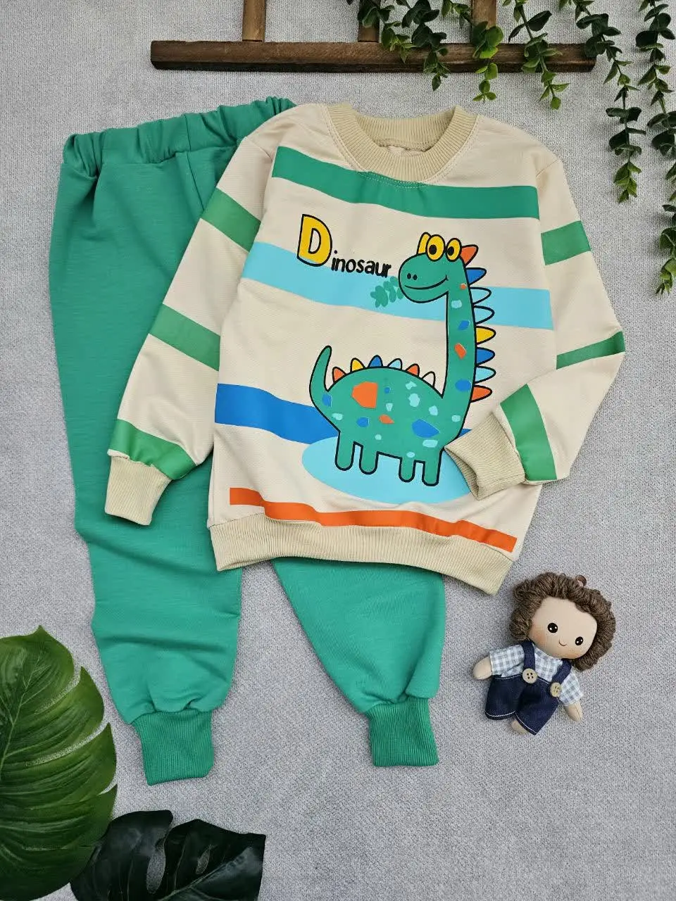 بلوز شلوار پسرانه dinosaur 
