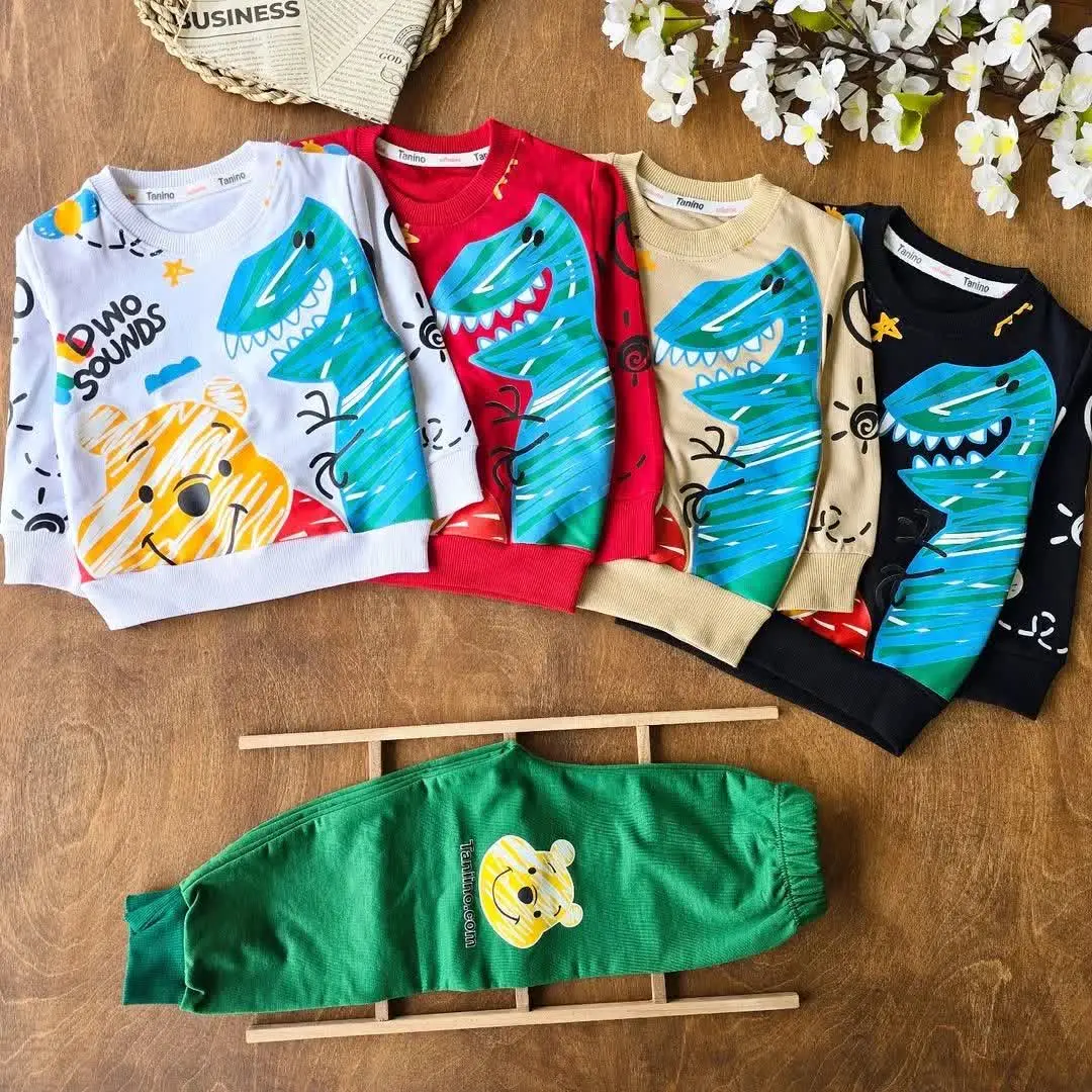 بلوز شلوار دایناسور و خرس پو 
