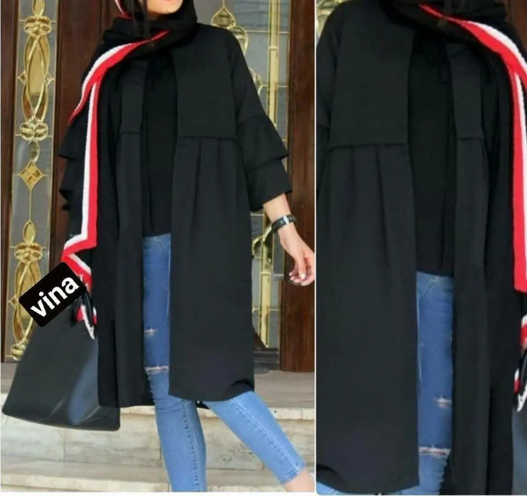 👌مانتو مدل آستین طبقه‌ای
