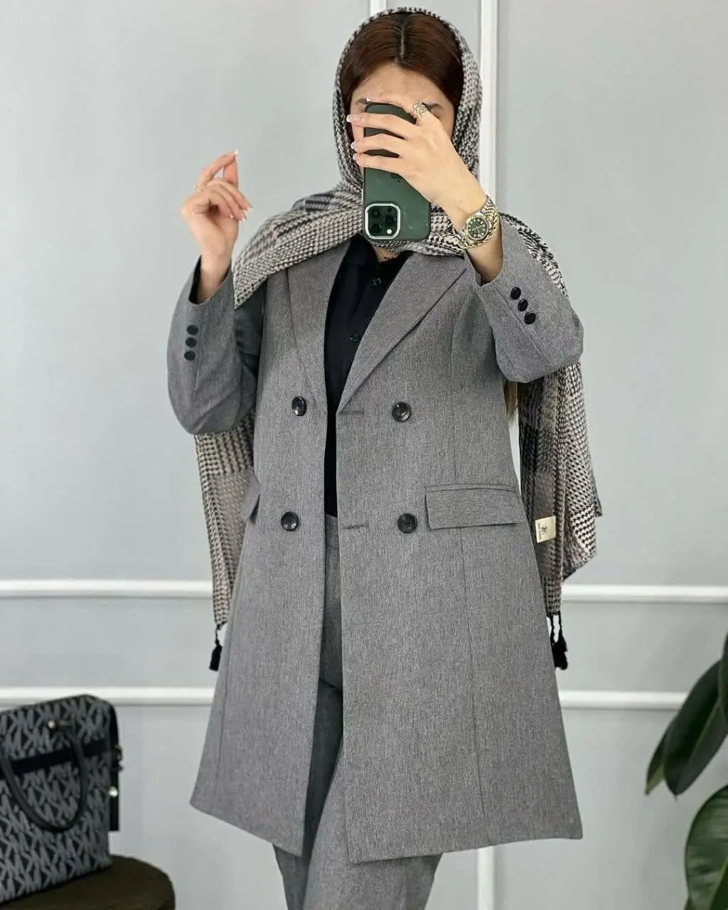 مانتوشلوار اداری ساتین
