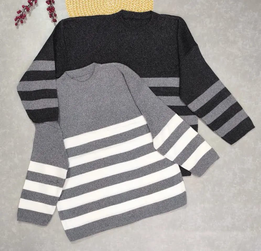 ✅ بلوز راه راه درشت، بافت آ...