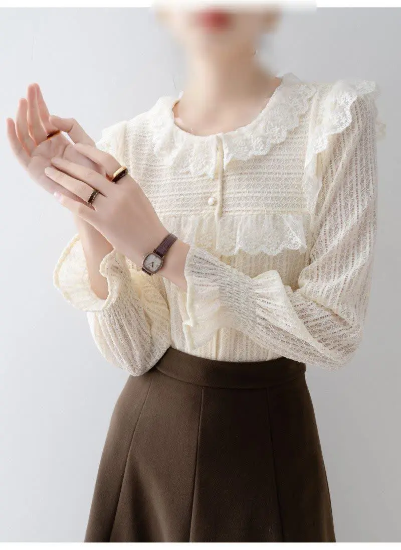 شومیز یقه خامه دوزی