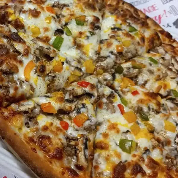 #پیتزا_قارچ_و_گوشت_یکنفره
