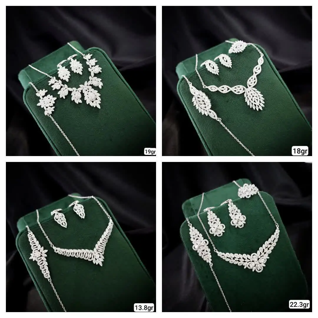 تنوع بی نظیر نیم ست‌های نقره جواهری 😍
