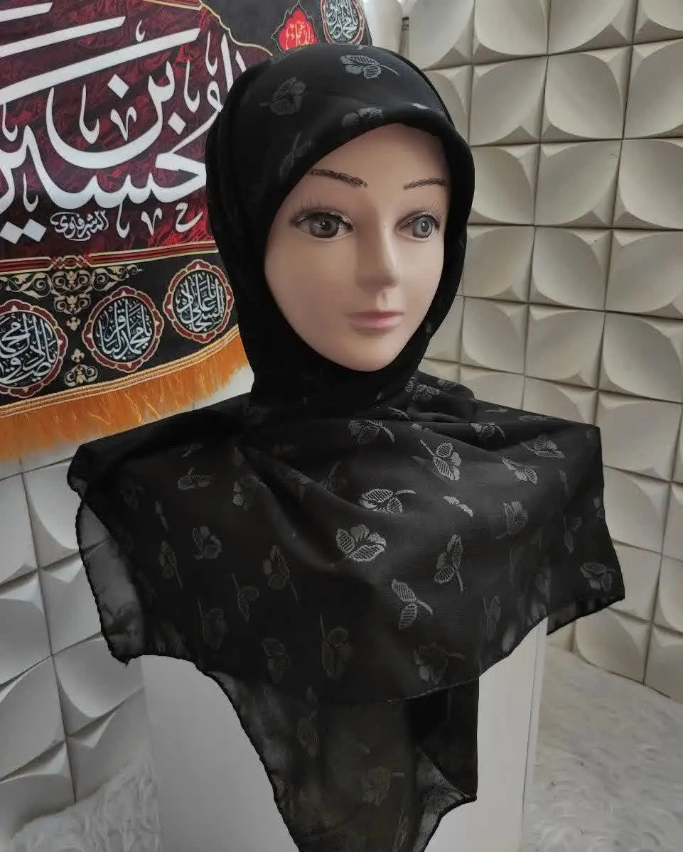 روسری کرپ طرحدار🏴 
