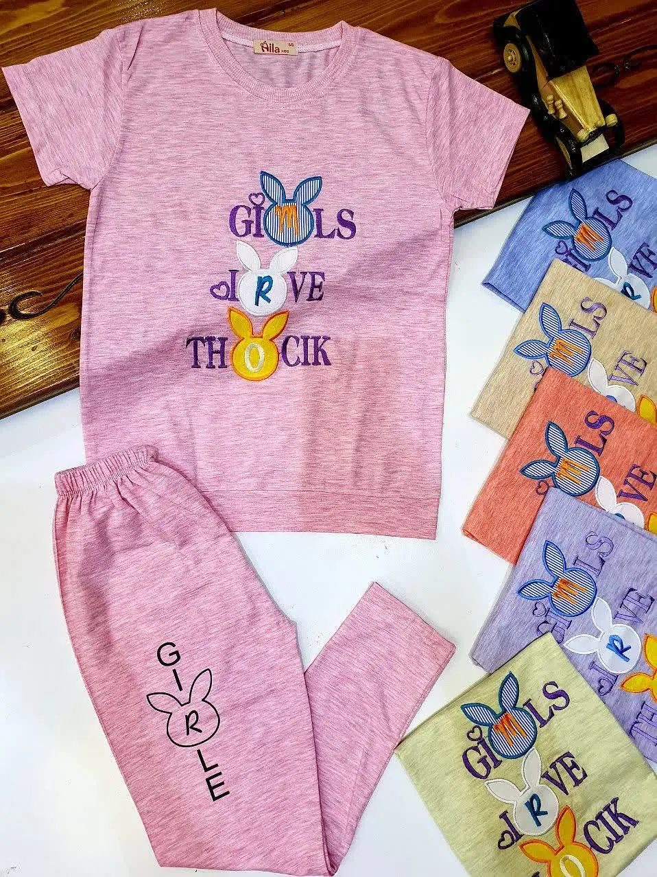 💢تیشرت ساپورت دخترانه ۳خرگوش
