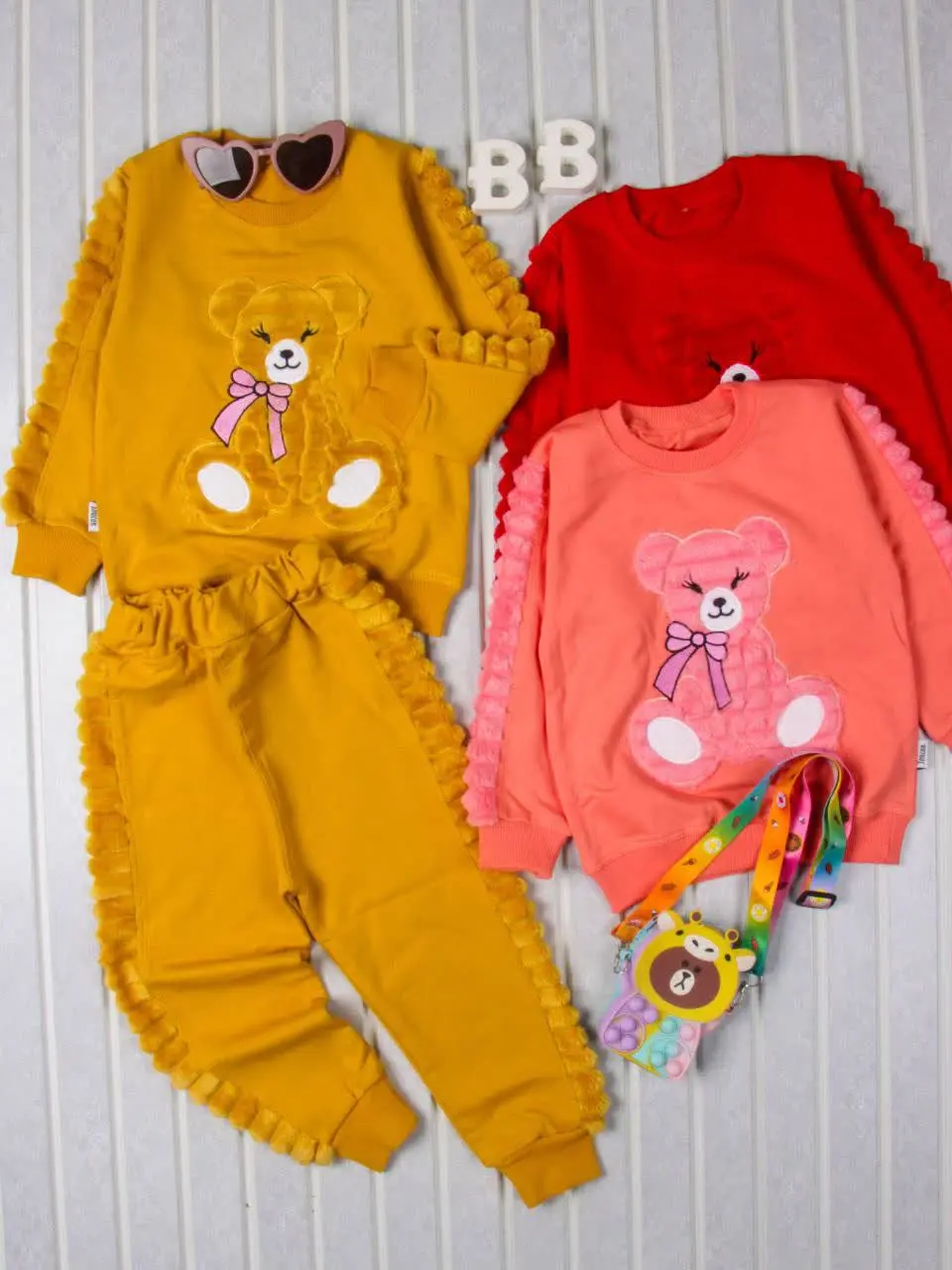 💢بلوز شلوار خرس نشسته پشمی💢