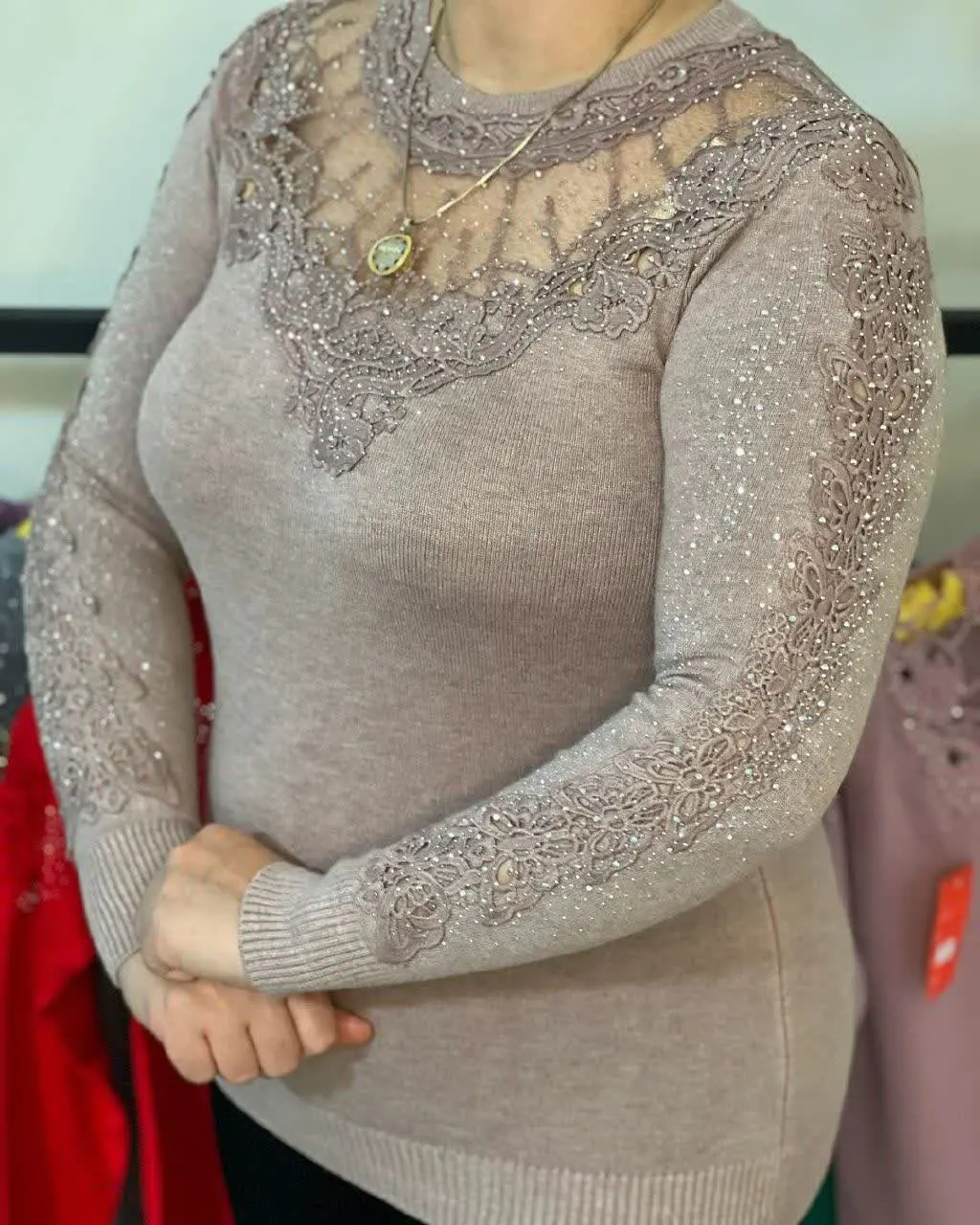 بلوز مجلسی وارداتی گیپوری 😍
