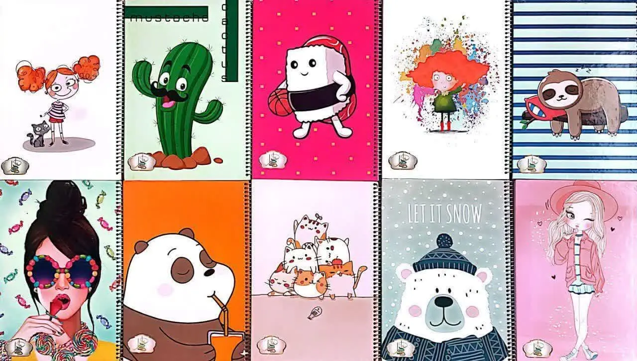 دفتر ۵۰ برگ جلد سخت نقاشی سیم با کاغذ ۷۰ گرم
