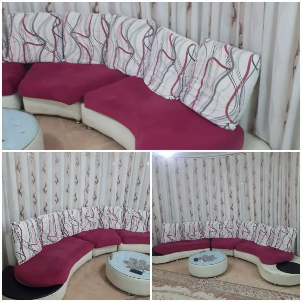 مبل نیمه گرد (Uشکل) 
