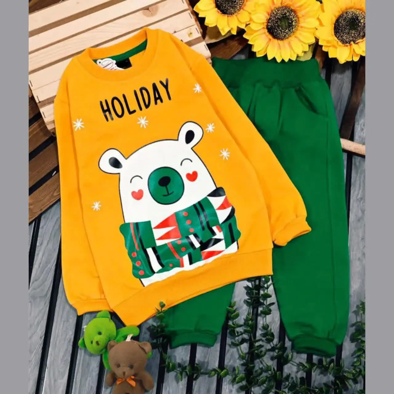 ❄️🐻 ست بلوز و شلوار خرس قطبی