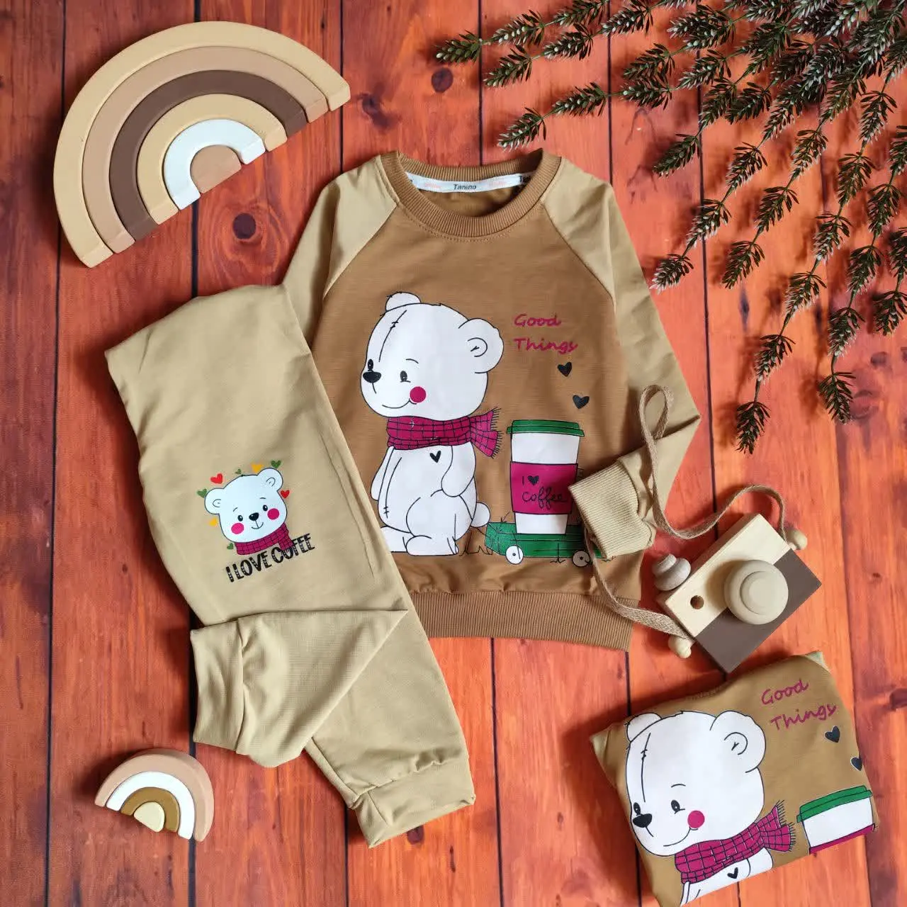 😍ست بلوز و شلوار خرس رگلان،...