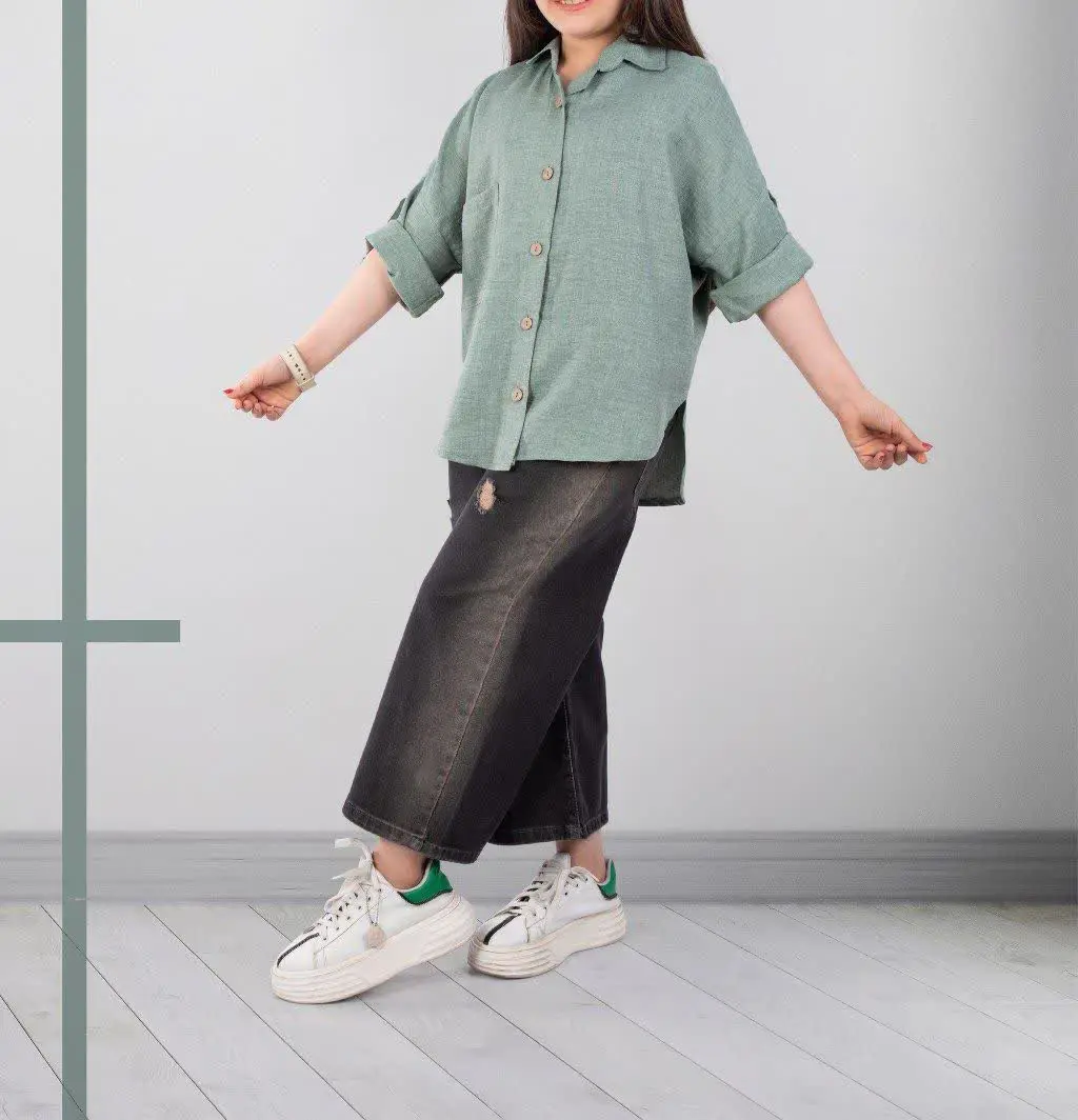 شومیز مانتویی دخترانه رسید ☺️
