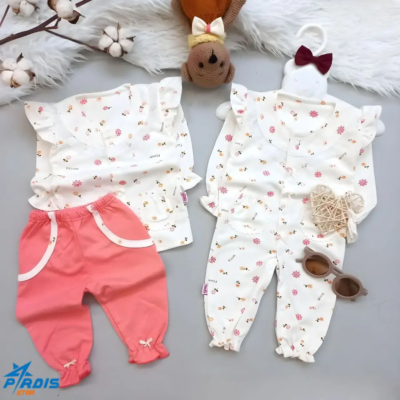 🌸مانتو شلوار نوزادی دخترانه...