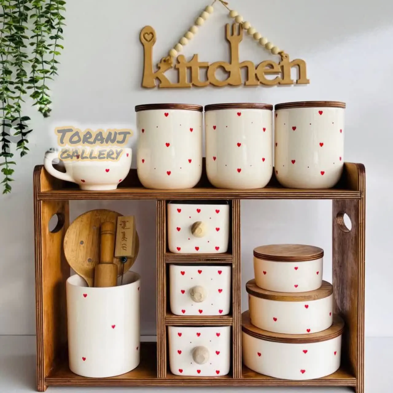 💥ست پاسماوری کشو عمودی قلبی💥