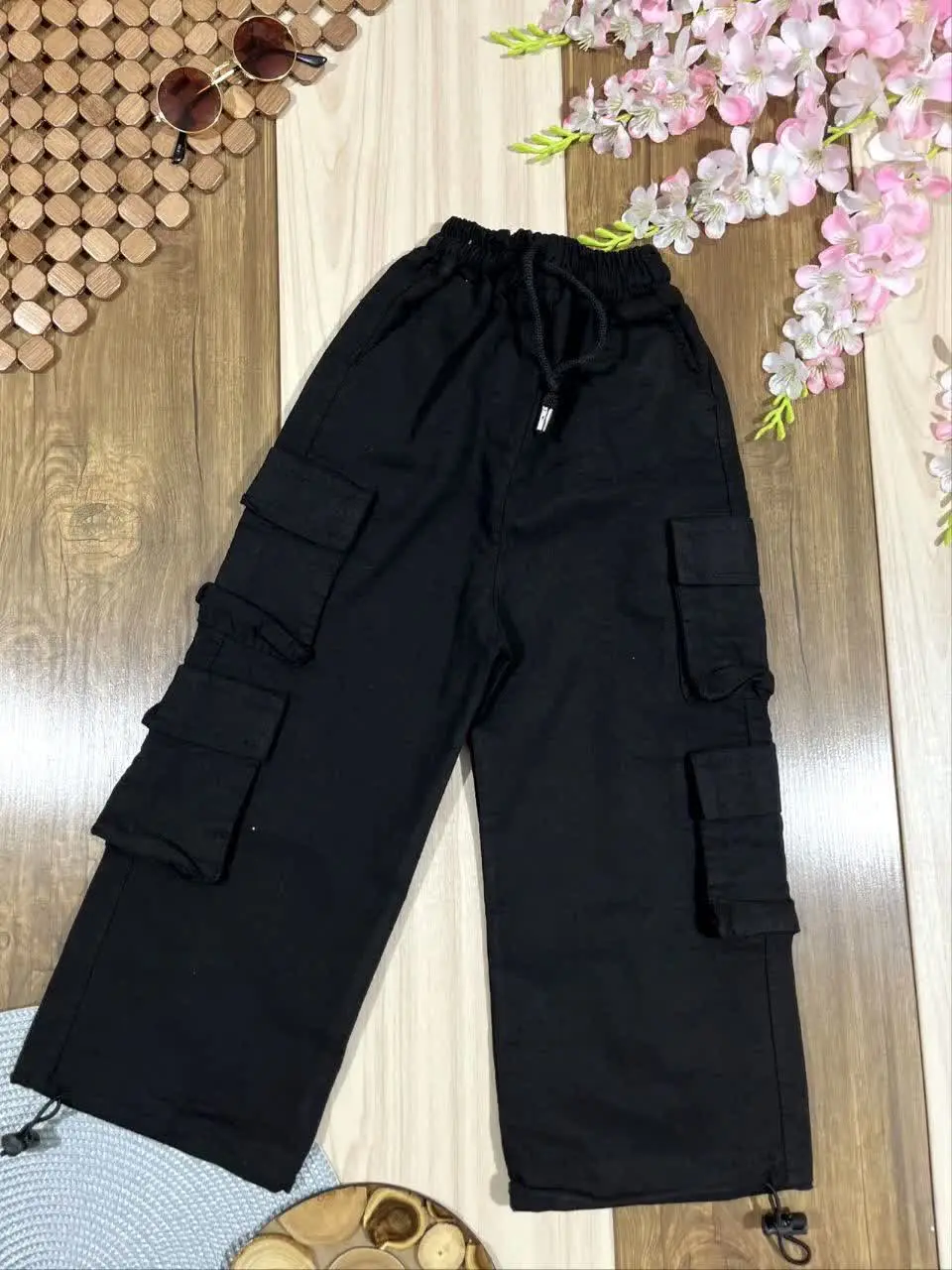 🍃 شلوار کارگو مشکی 🍃