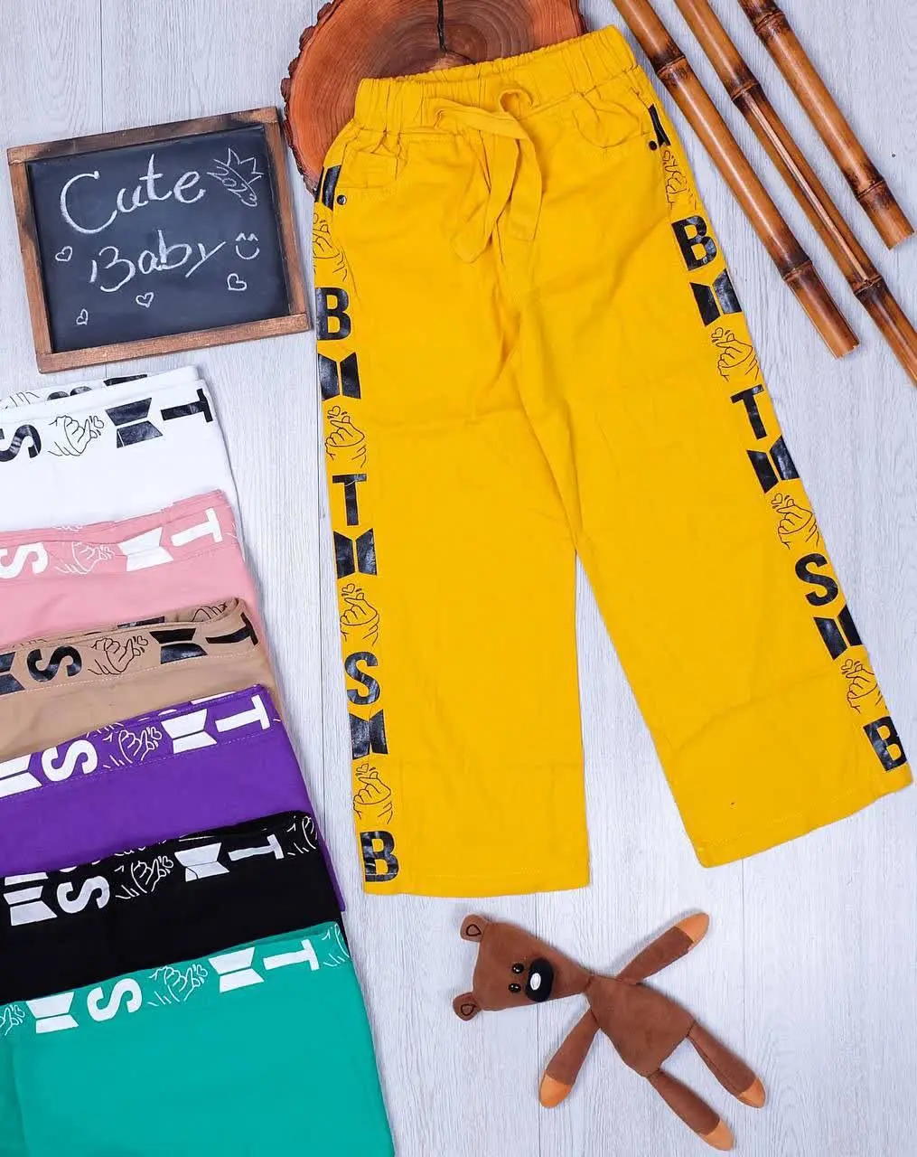 👫شلوار دخترانه کارگو BTS👫
