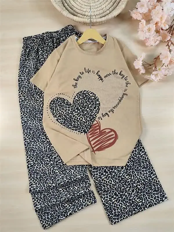 ^ ### تیشرت شلوار پلنگی شاین 🐆✨
