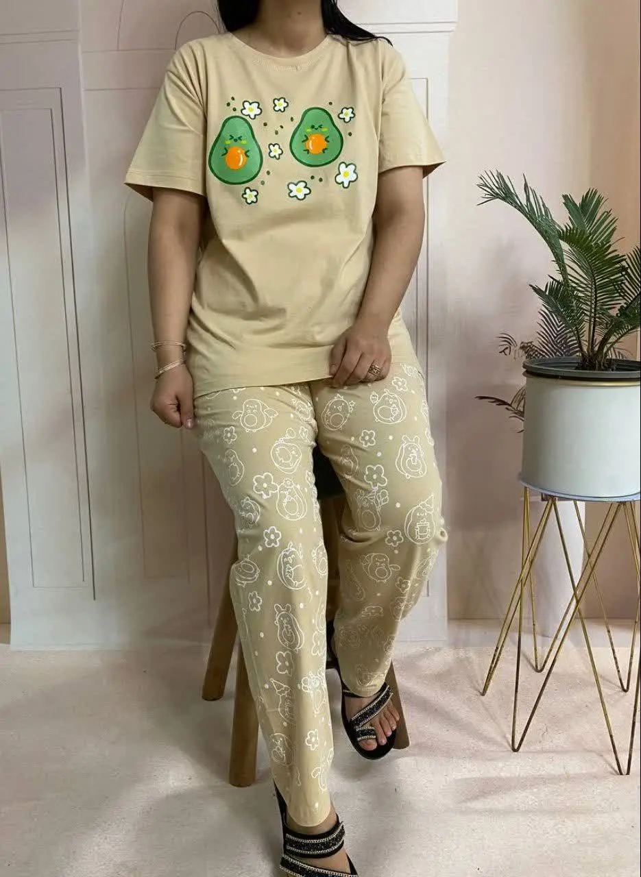 ست تیشرت و شلوار اووکادو 🥑