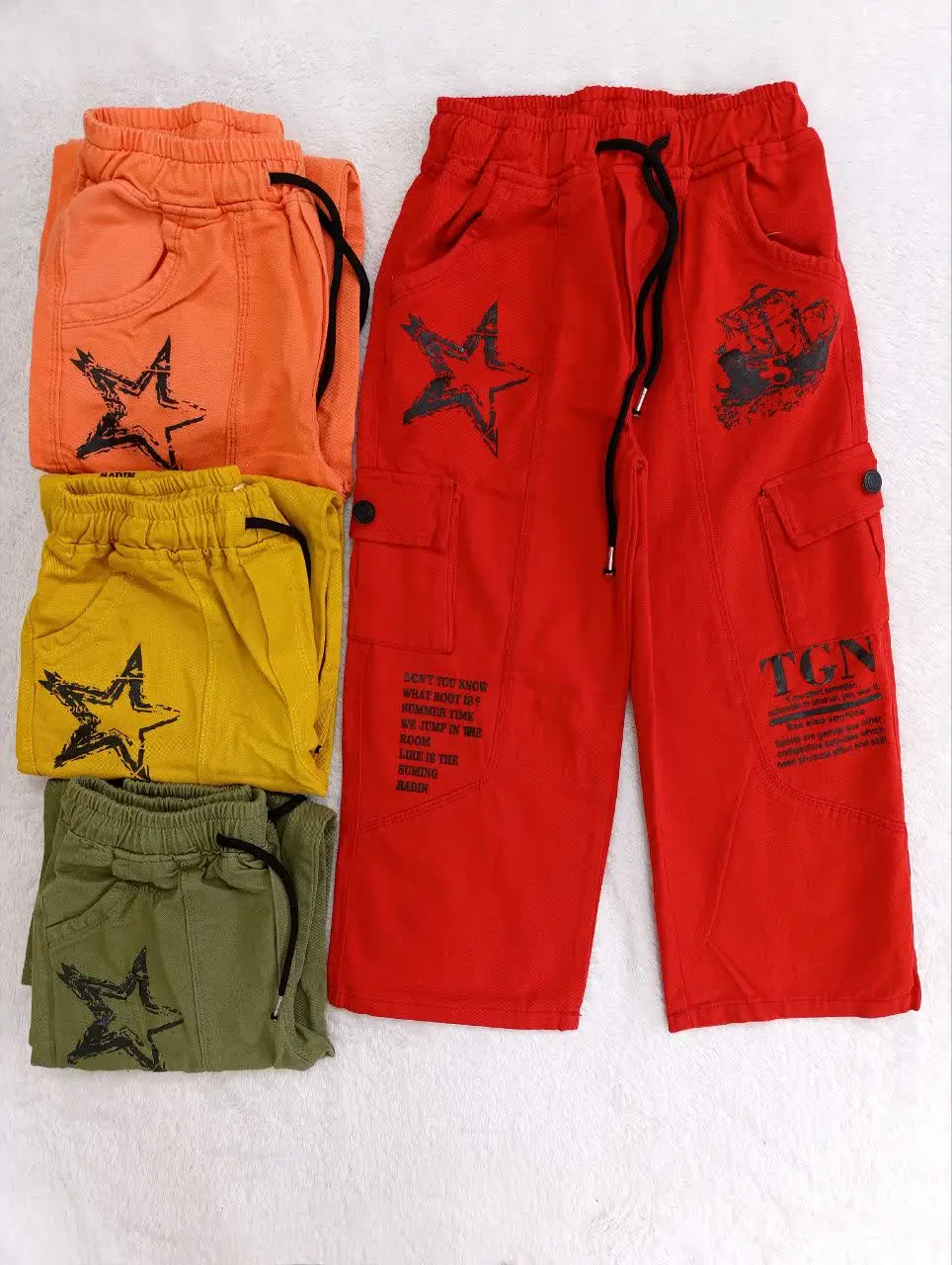 شلوار کارگو کتان ستاره
