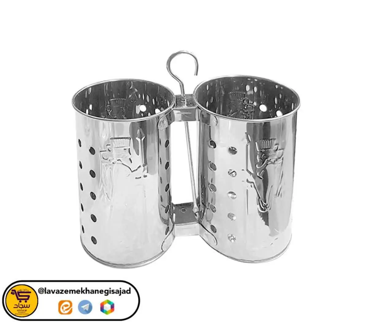 🖊جا قاشقی دو قلو استیل ⬅️مد...