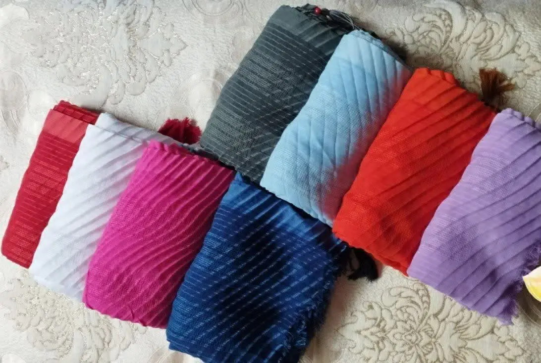 #شال_نخی_پلیسه
