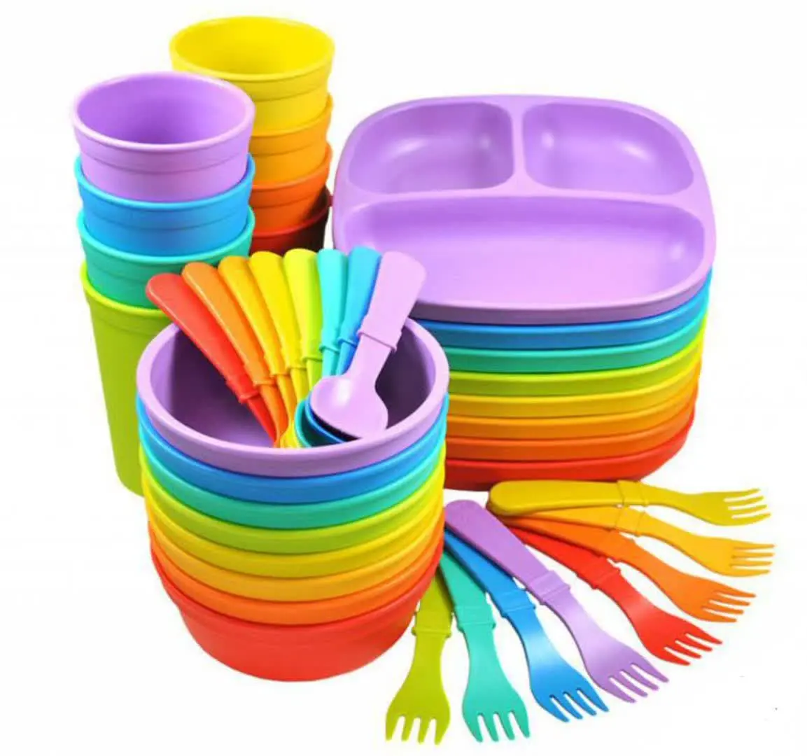 🔥ست مسافرتی با تمام وسایل ۶عددبشقاب، ۶عدد لیوان، 
