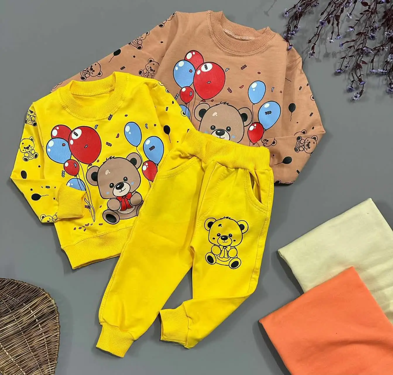 👔بلوز شلوار طرح خرس بادکنک...