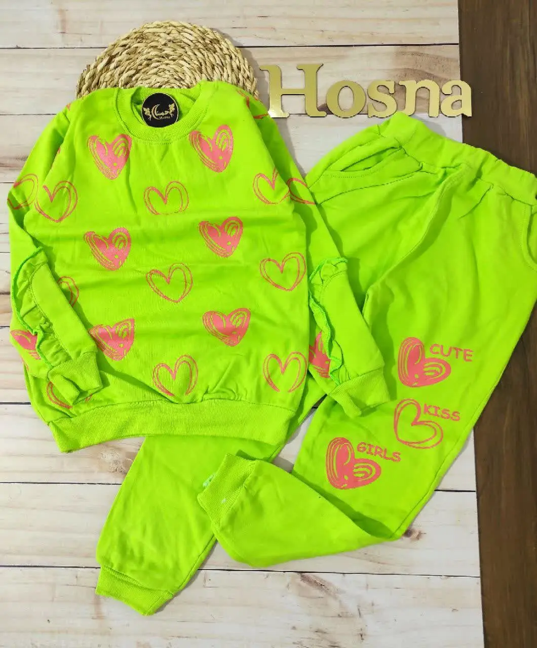 بلوزشلوار قلبی دخترانه
