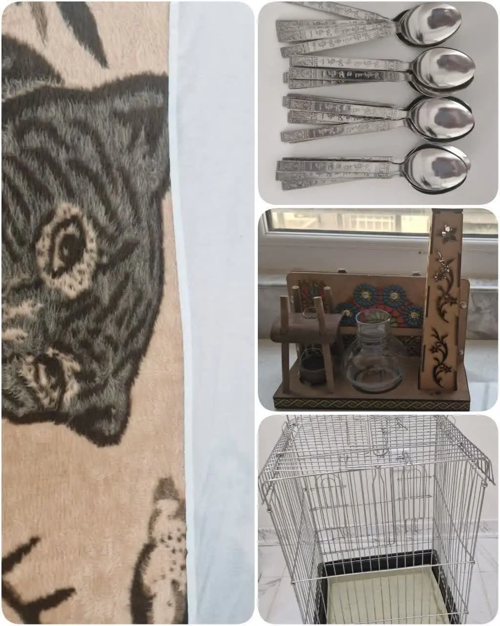 تعدادی پتو پشمی ملحفه سفید