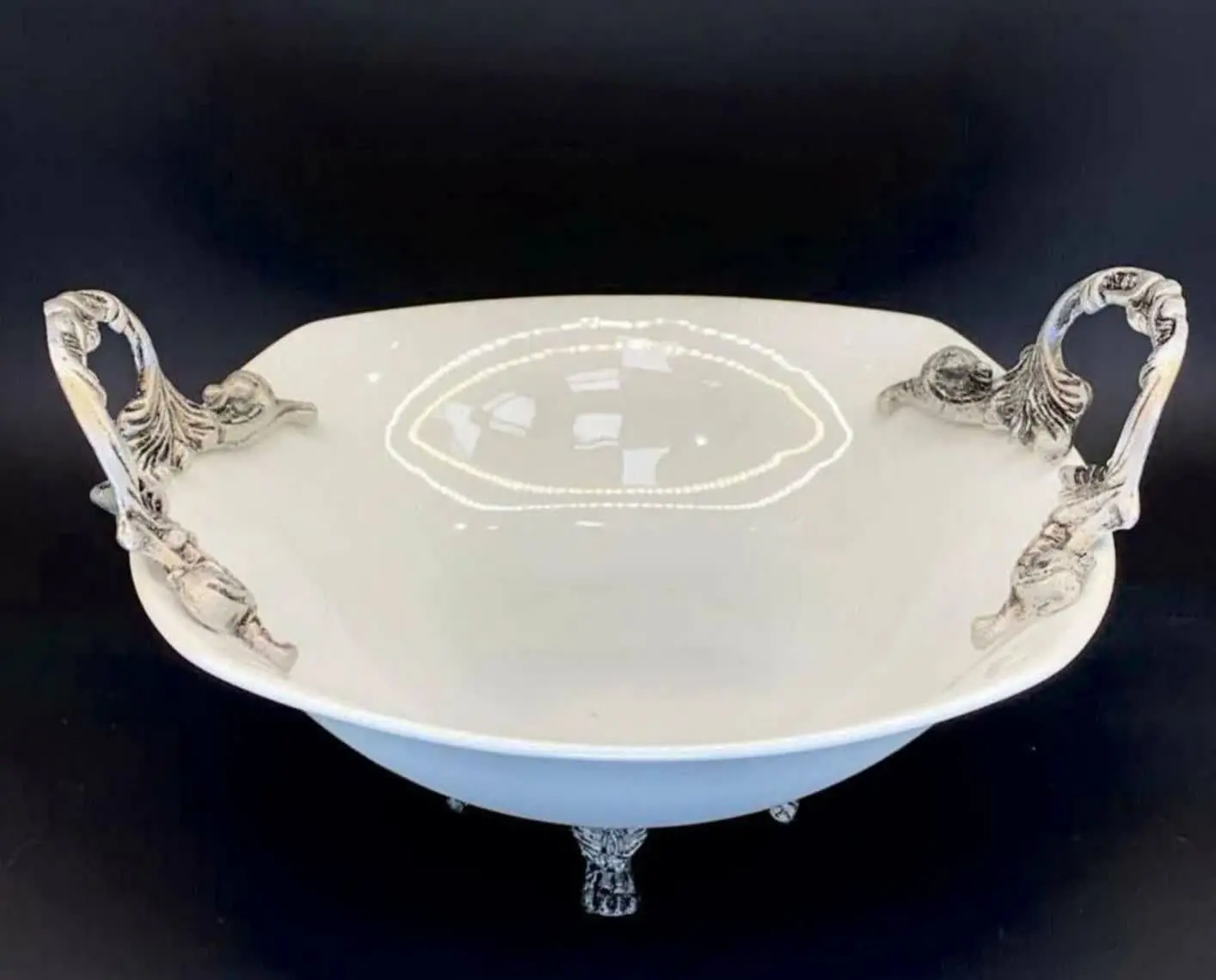 کاسه میوه وسالاد چینی دسته...