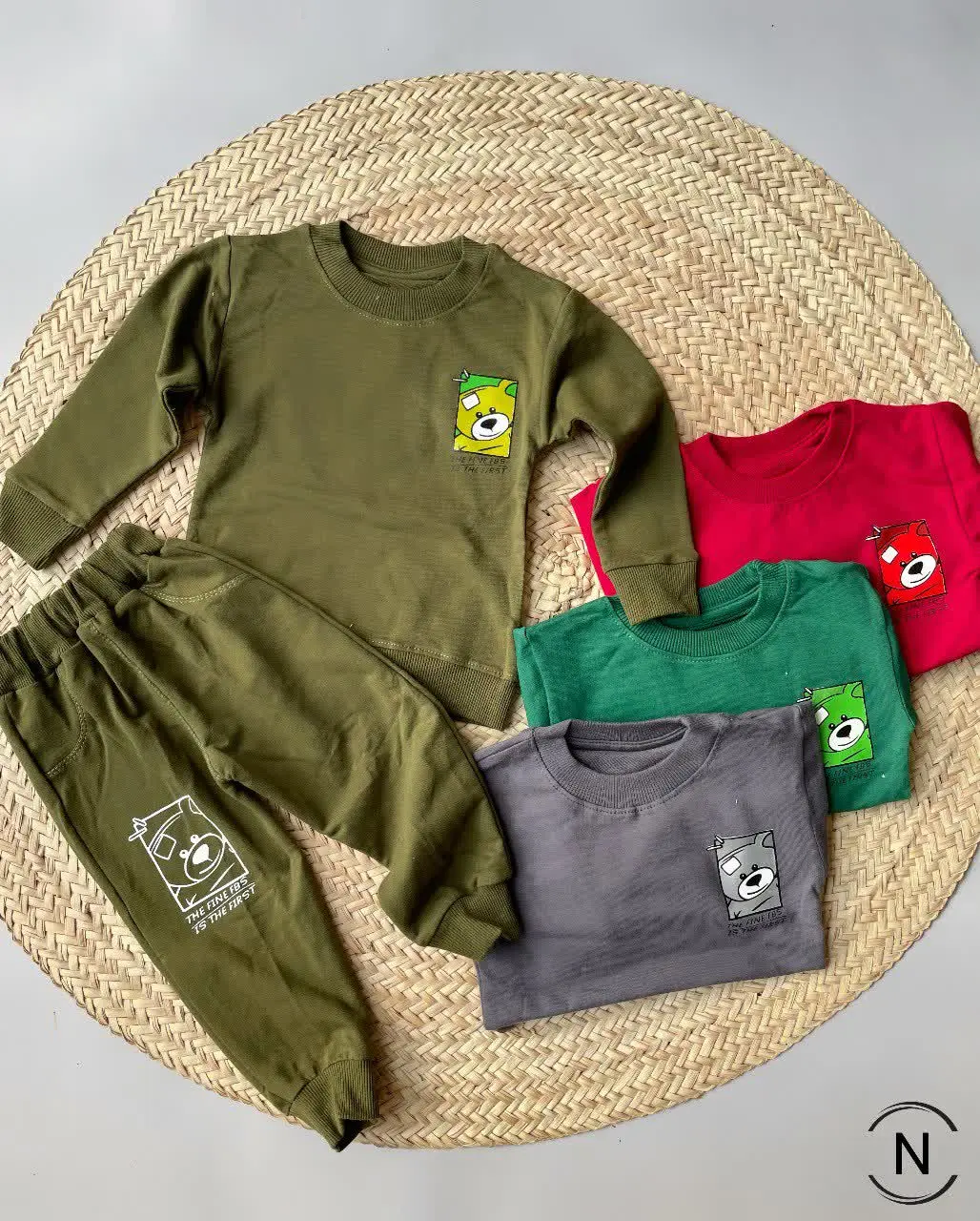 بلوزشلوارپسرانه پنبه پشت دورس تدی
