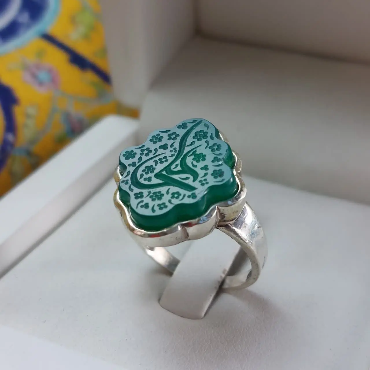 ✅انگشتر مردانه/زنانه #عقیق_سبز💚
