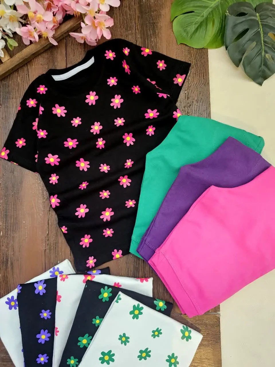 تیشرت و شلوارک دخترانه بابونه
