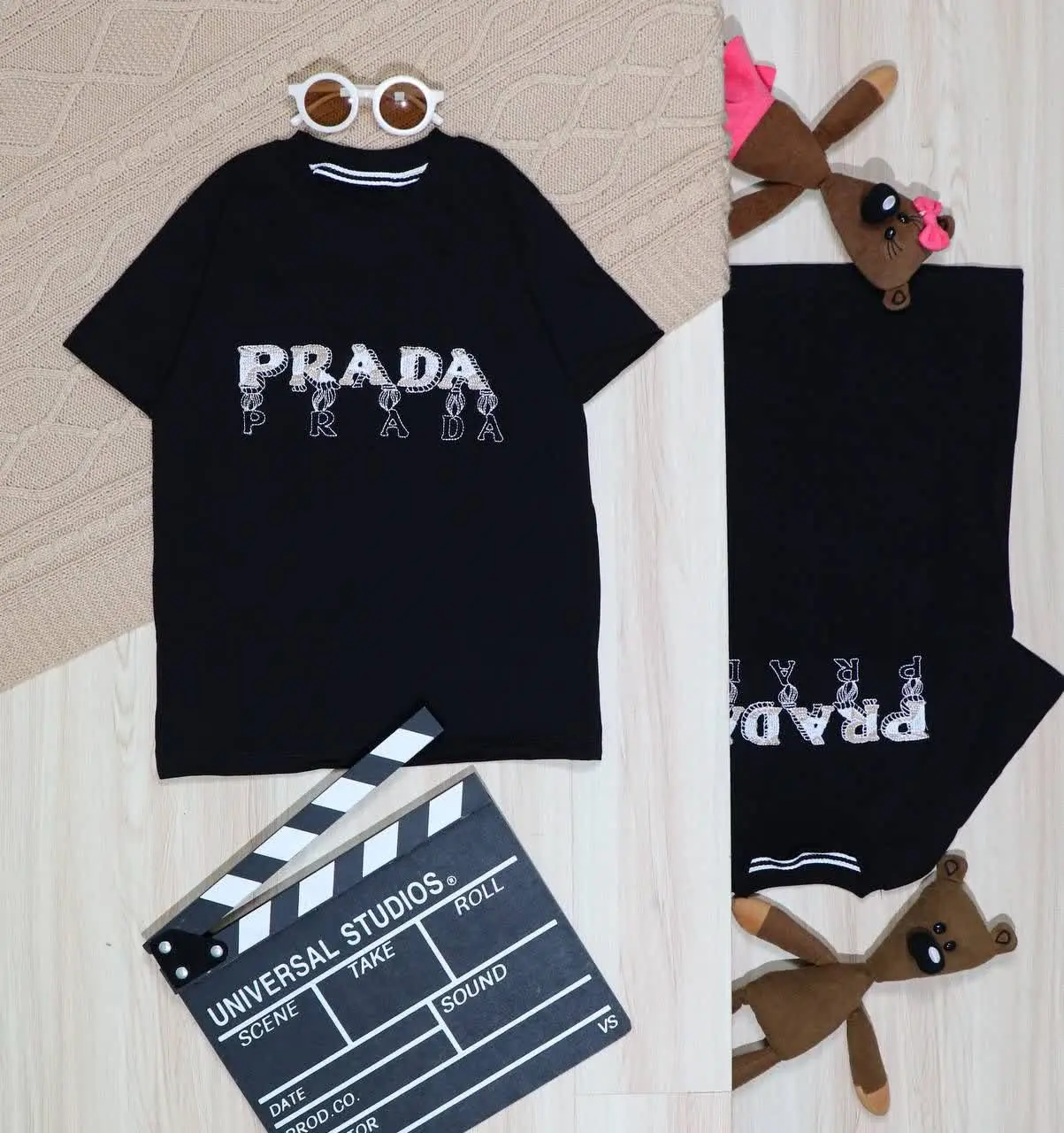 👫تیشرت مشکی چاپ PRADA👫
