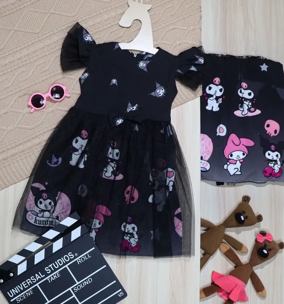 👫سارافون مشکی توری چاپ کرومی 👫
