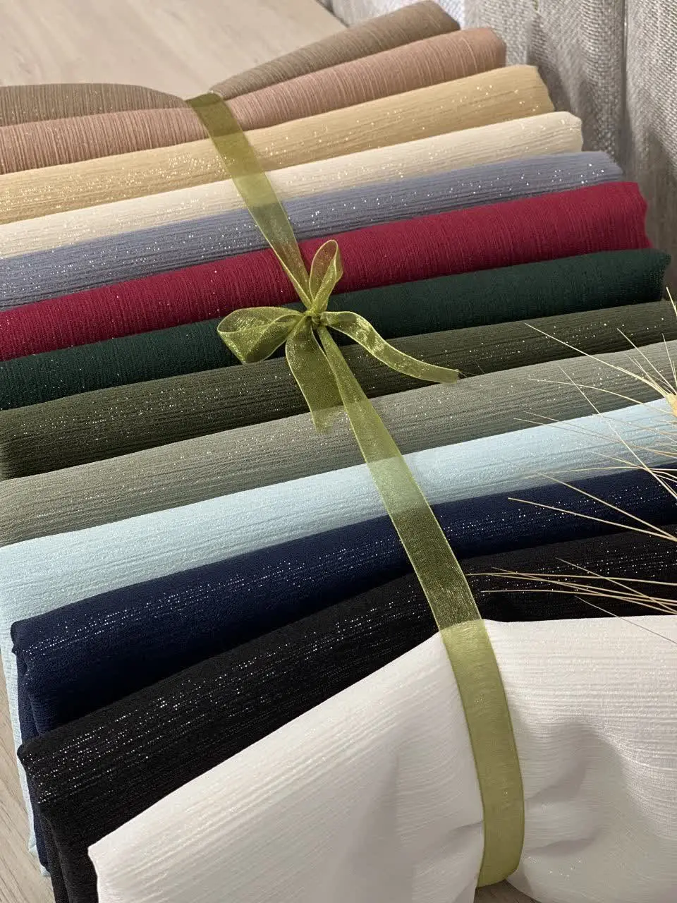 ☘ روسری از جنس کریشه لمه دار