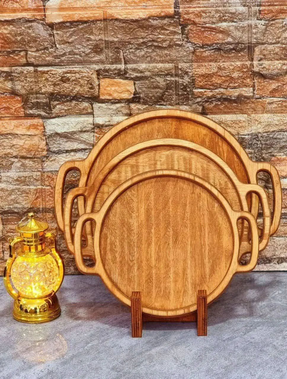 سینی ۳تیکه چوبی 
