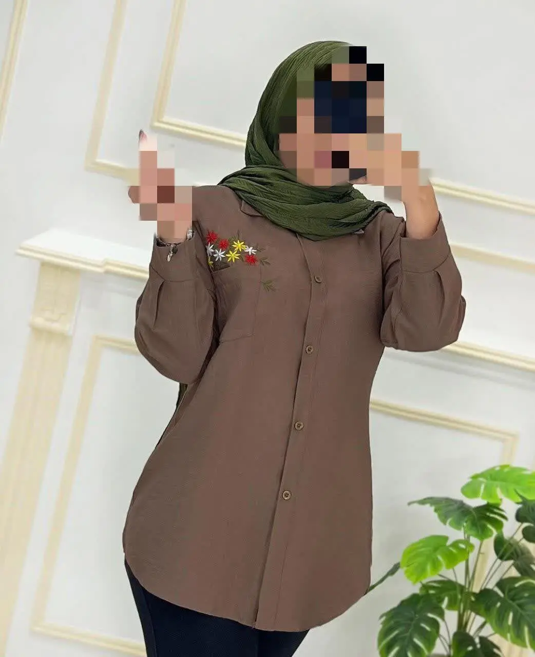 نام: مانتو جیب گلدوزی 
