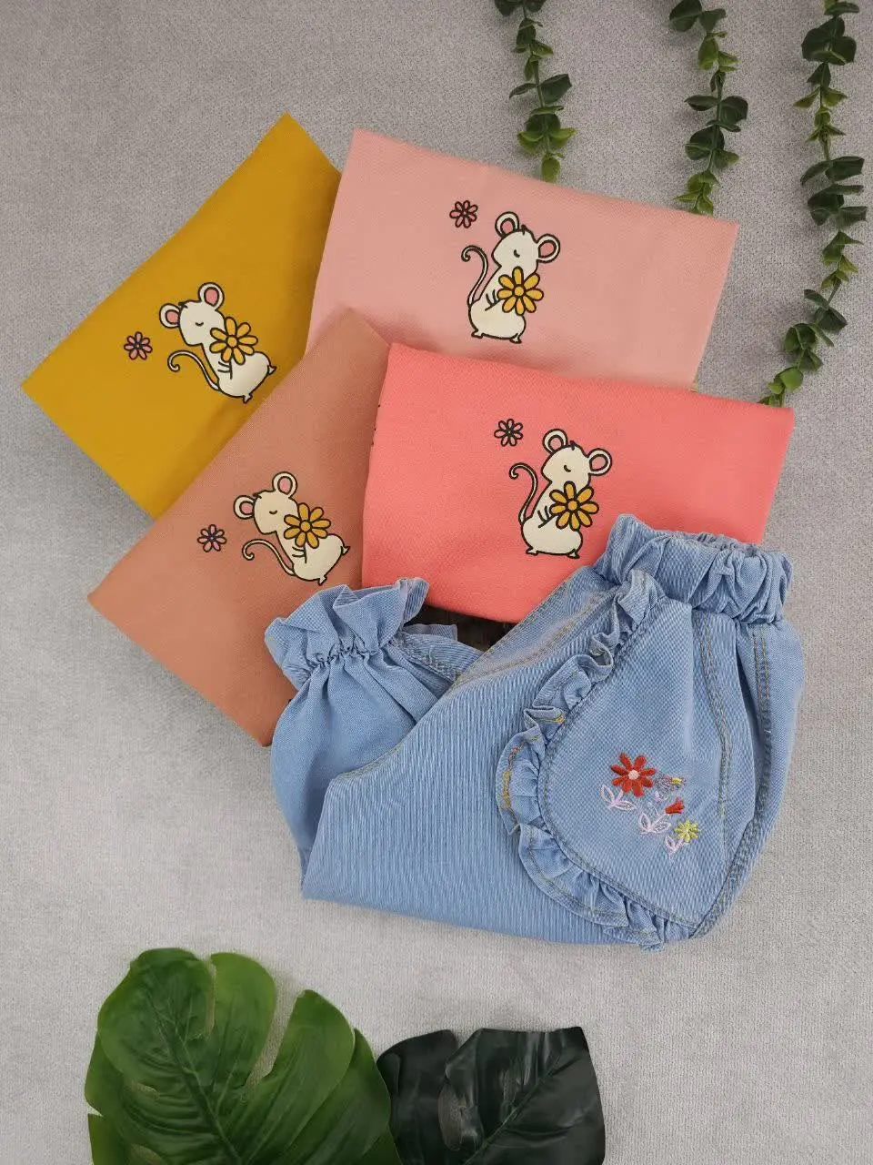 تیشرت شلوارک دخترانه گنجشک
