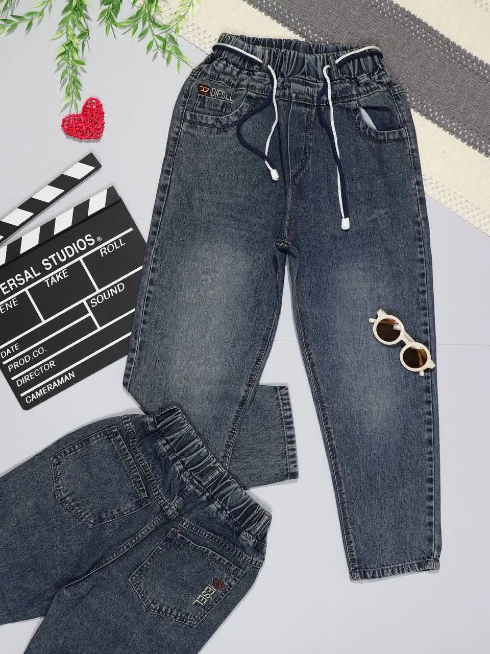 👫شلوار جین مام کثیف شور گلدوزی DIESEL👫
