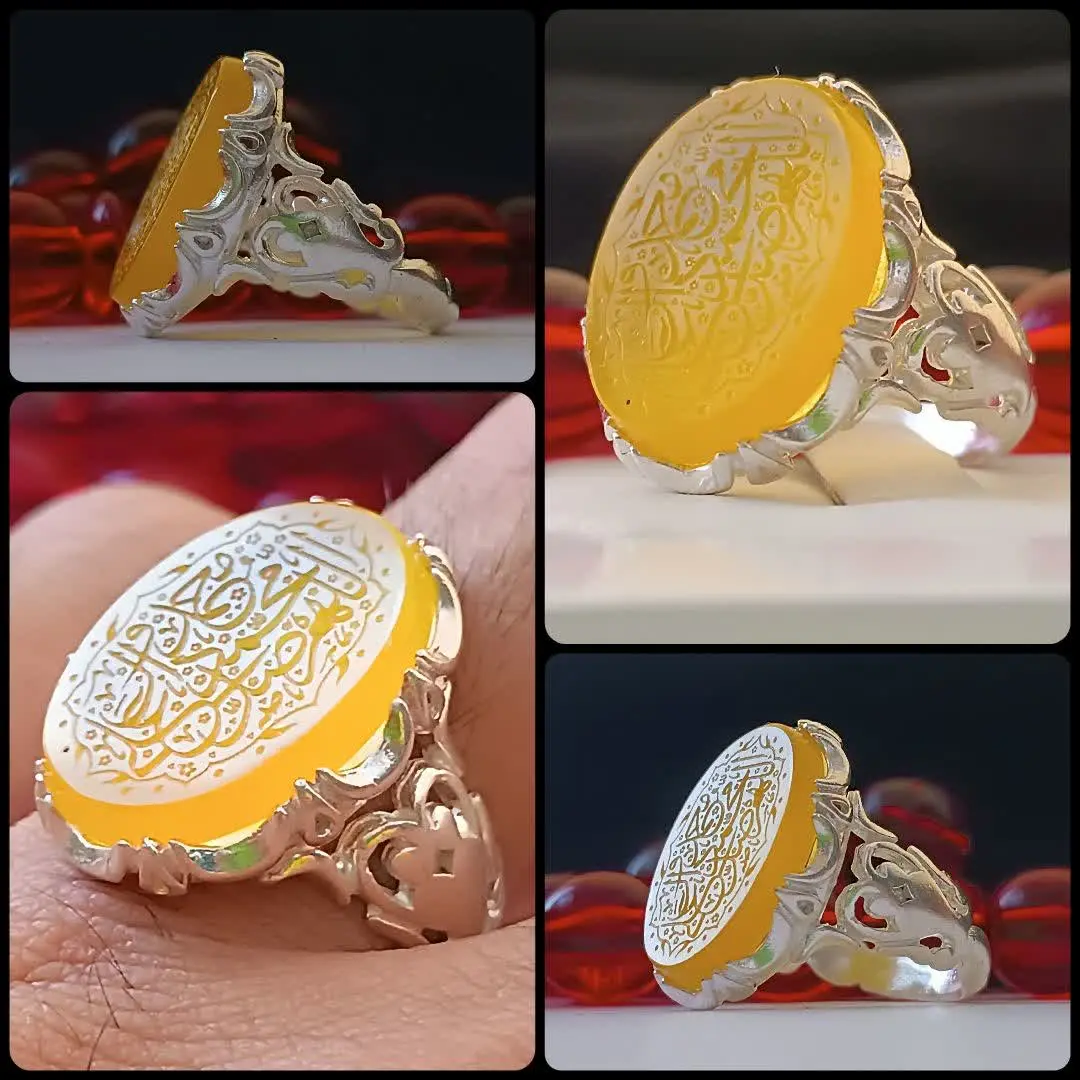 #انگشتر_مردانه_عقیق_زرد
