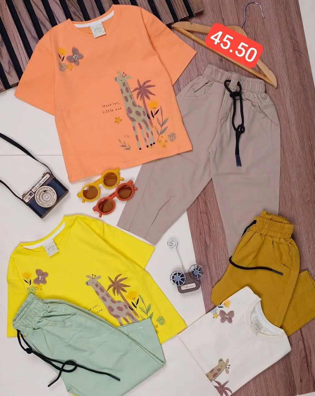 👕نام کالا: #تیشرت_شلوار کتان مام دخترانه 
