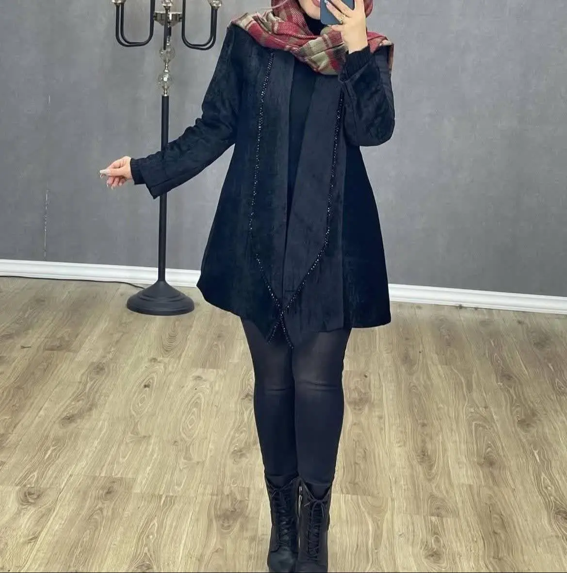 🍁🍂مانتو کتی مخمل بلند