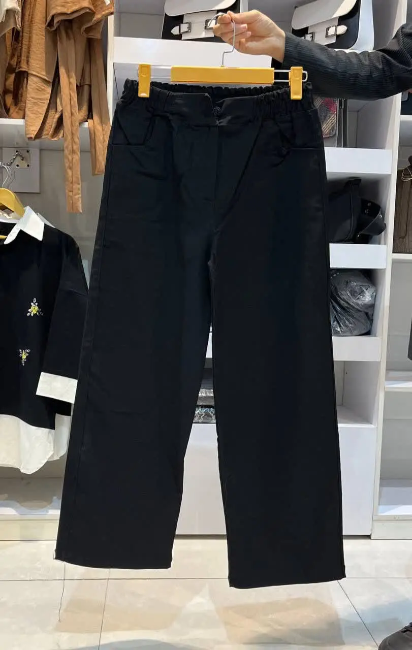 🖋نام: شلوار نیم بگ کتان قواره دار
