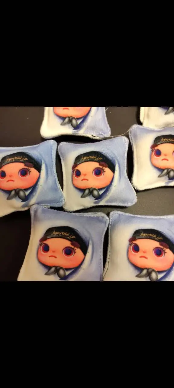 حرز امام جواد مخمل دخترانه طرح بالشت بنفش
