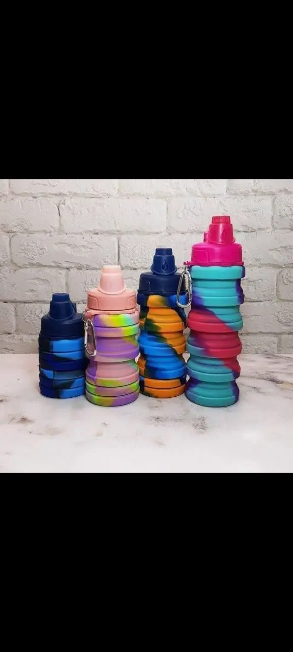 قمقمه سیلیکونی در چند رنگ زیبا وجذاب 
