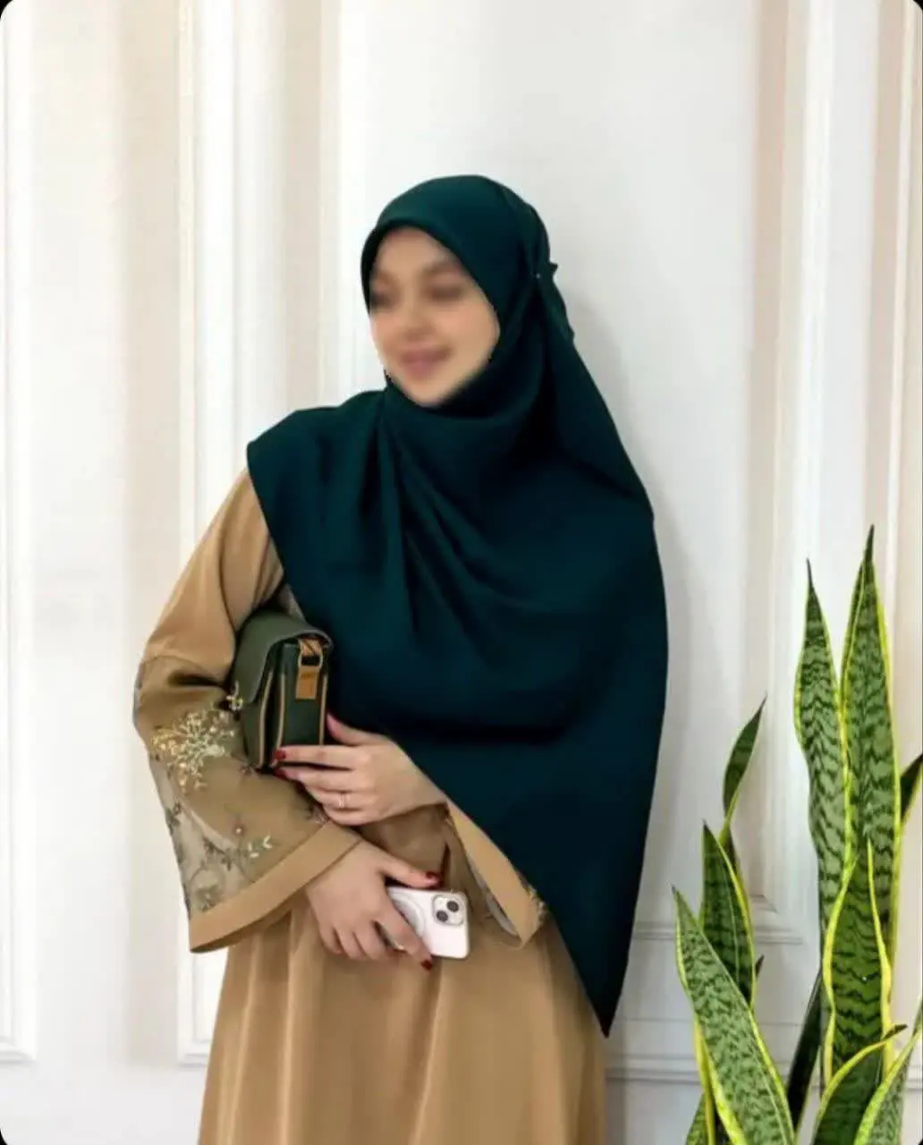 روسری سبز یشمی نخی اعلی