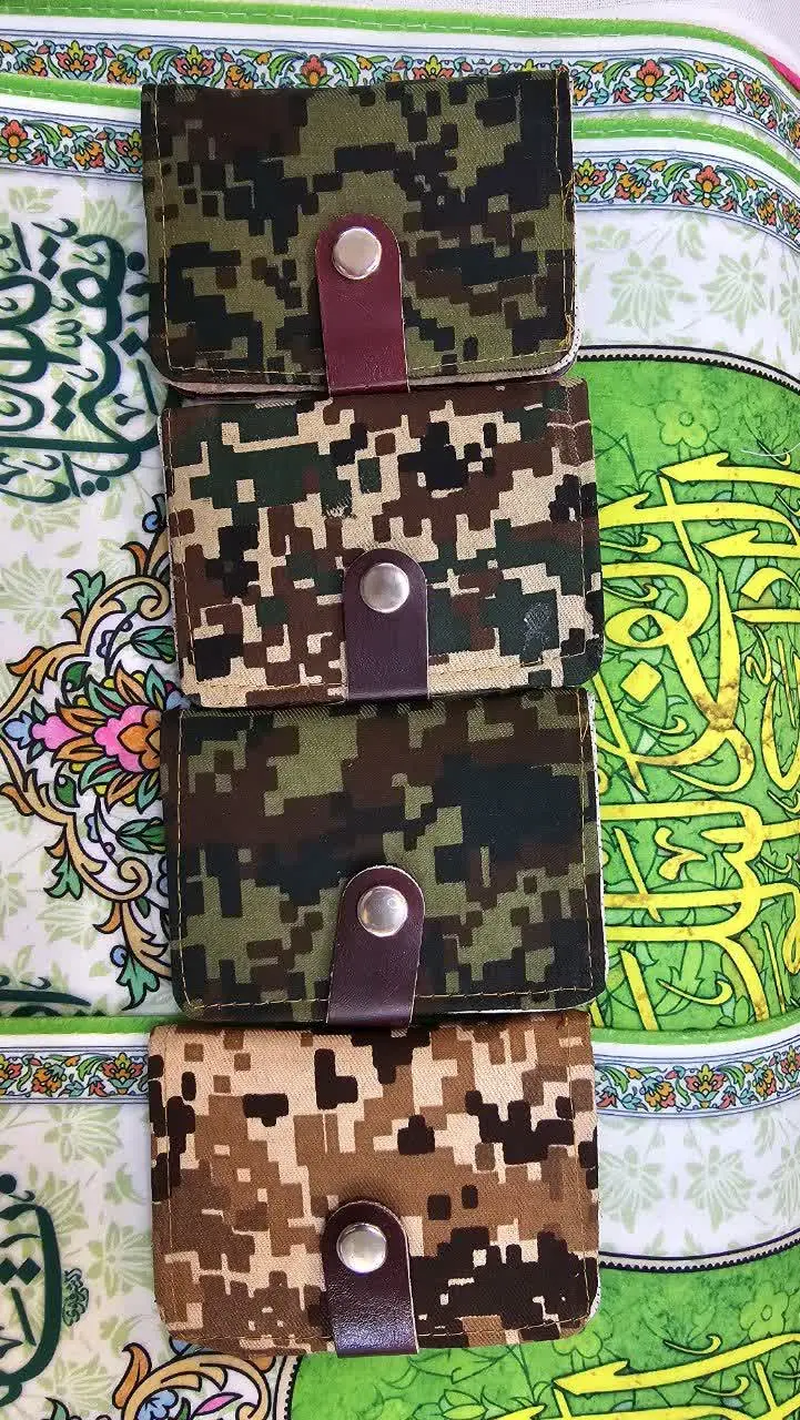 🔴 کیف جای کارتی چریکی دکمه دار
